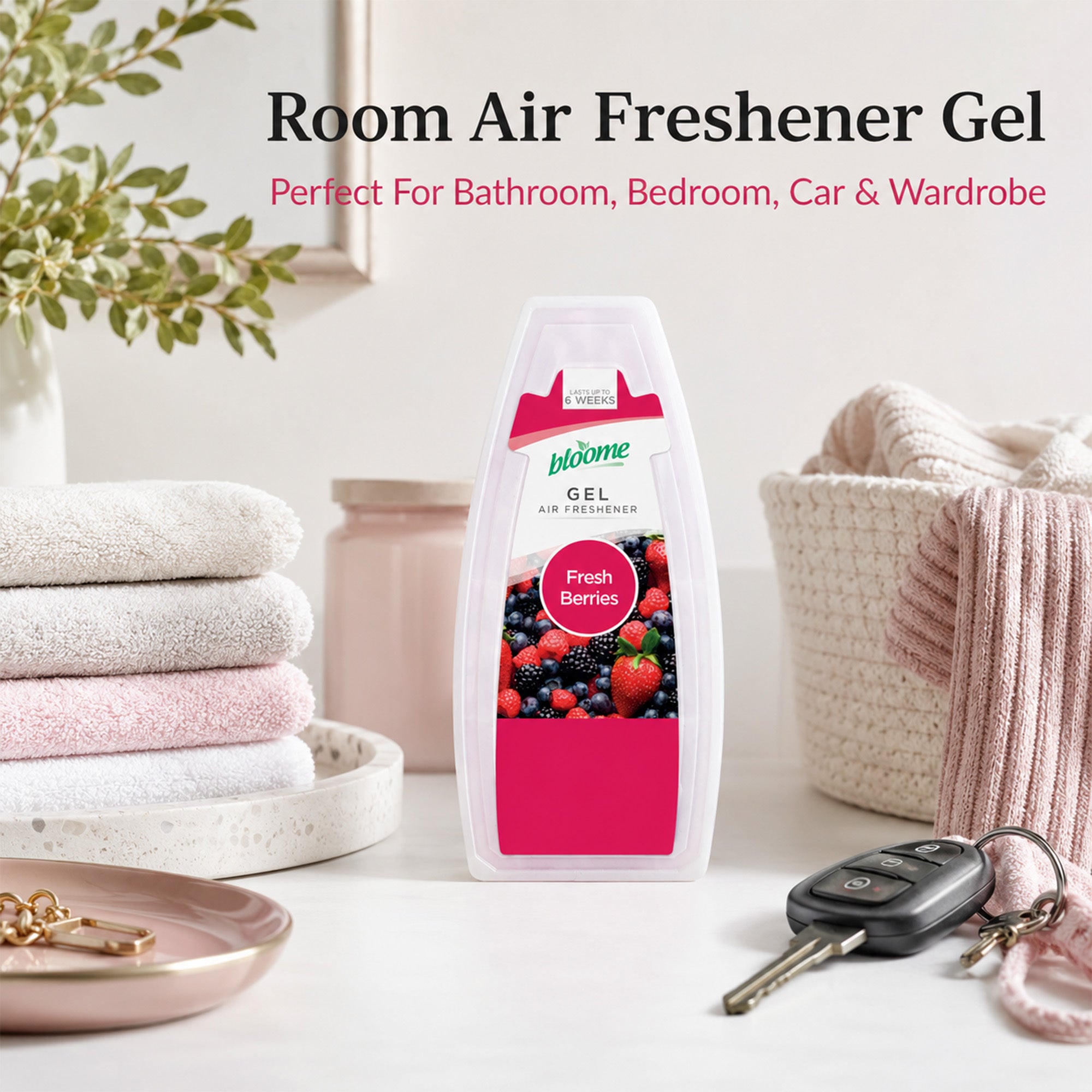 Air Freshener with 150g, 24 Pack, 24pk, Gel Fresh Berries Long Lasting Room - product gallery image 3