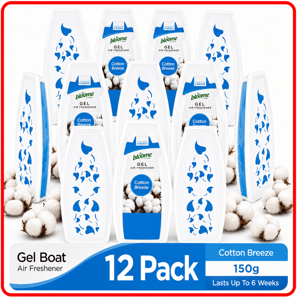 Air Freshener with 150g, Cotton, 12 Pack, 12pk, Gel Cotton Breeze Long Lasting Room