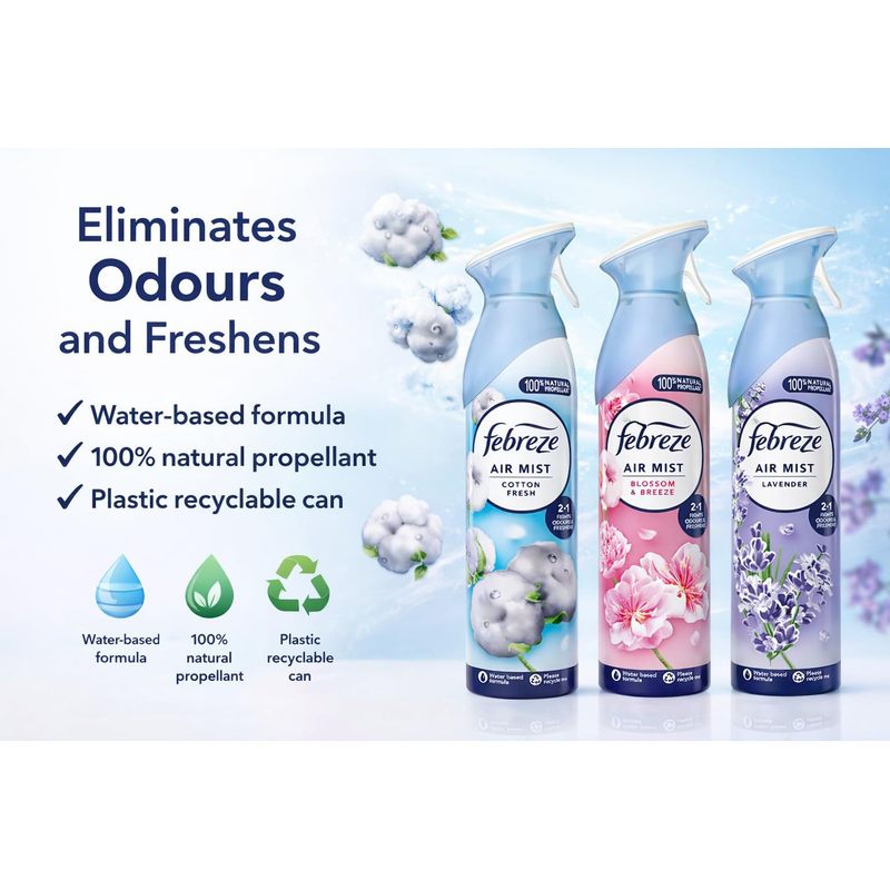 Air Freshener with 185ml, Cotton, 3 Pack, 185 ml (Pack of 3) - product gallery image 3