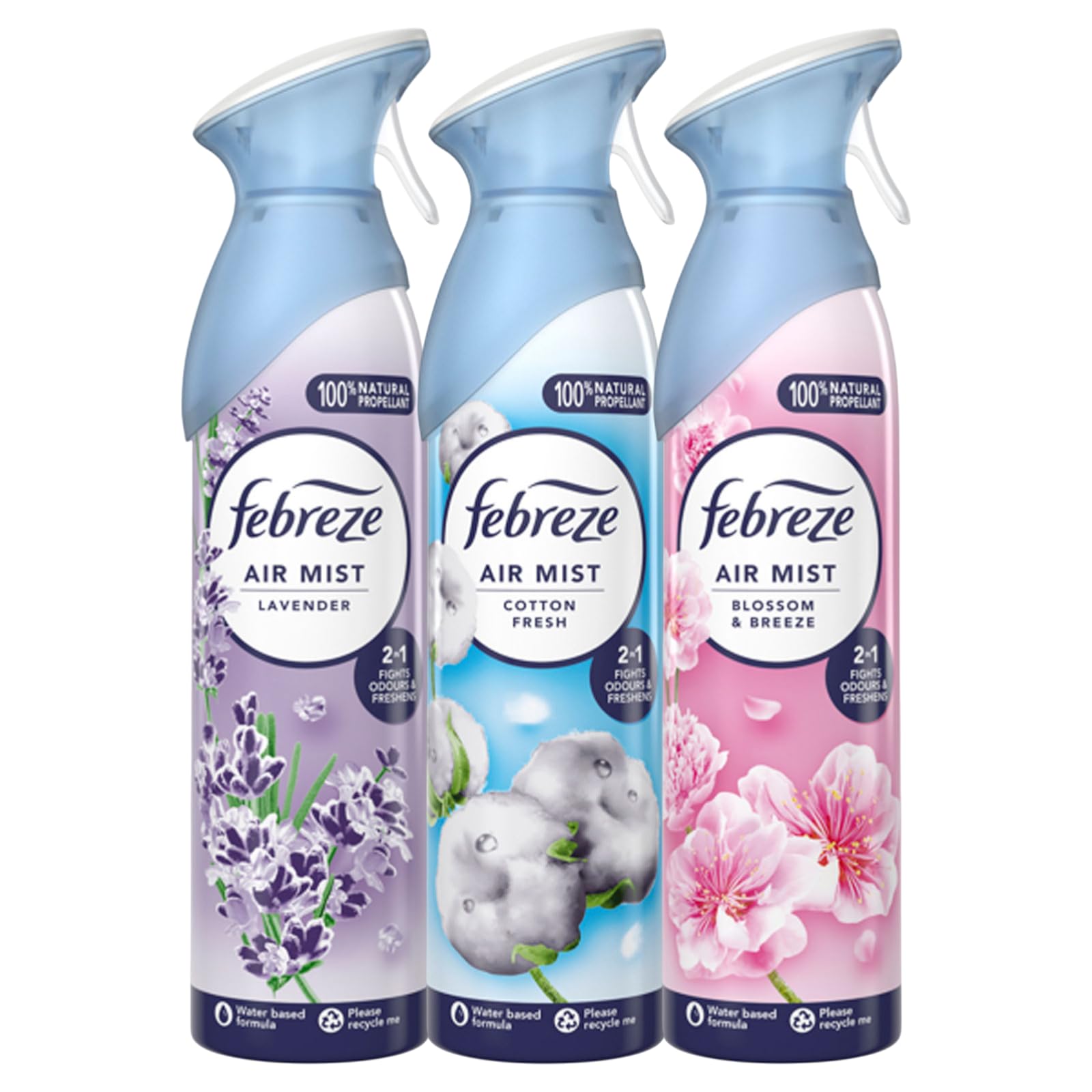 Air Freshener with 185ml, Cotton, 3 Pack, 185 ml (Pack of 3)