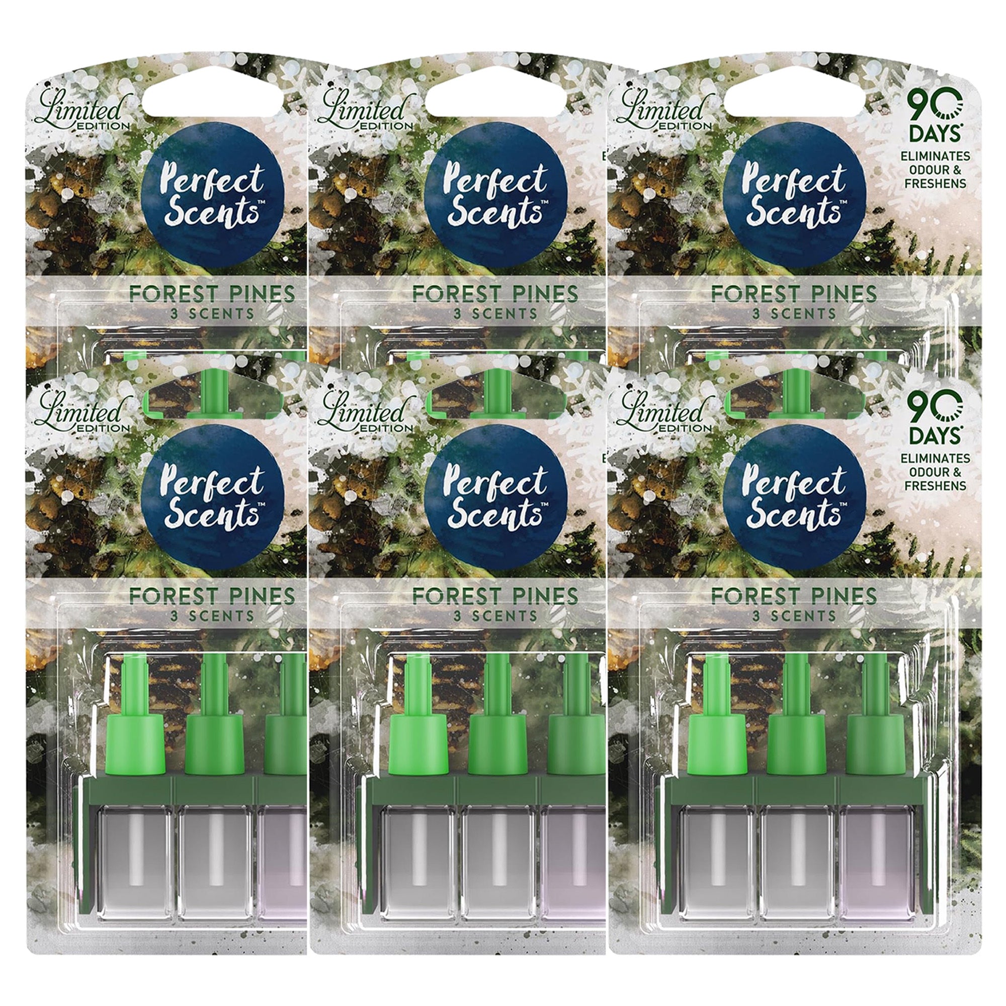 Air Freshener with 20ml, 6 Pack, Forest Pine, Scents Forest Pine Refill Plug-In Refills
