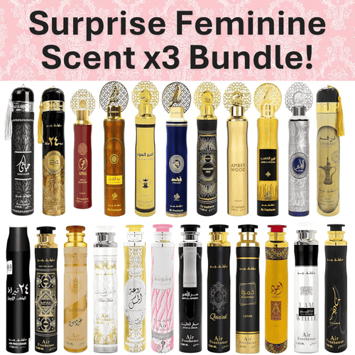 Air Freshener with 300ml, 3pcs, 3 Pack, 3pcs Arabian Dubai Fresheners, Feminine Scents
