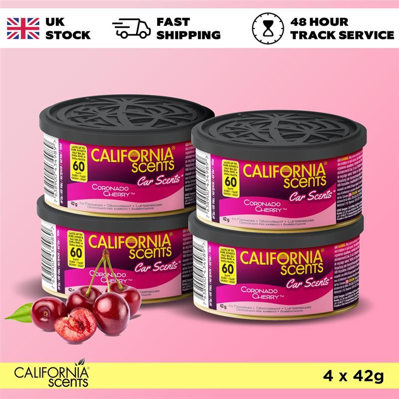 Air Freshener with 4 Pack, 4x California Scents Coronado Cherry Air Freshener