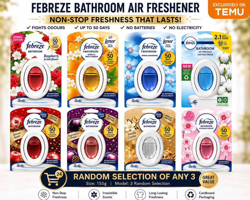 Air Freshener with Cotton, Random selection of Fresh Febreze Bathroom - product gallery image 2
