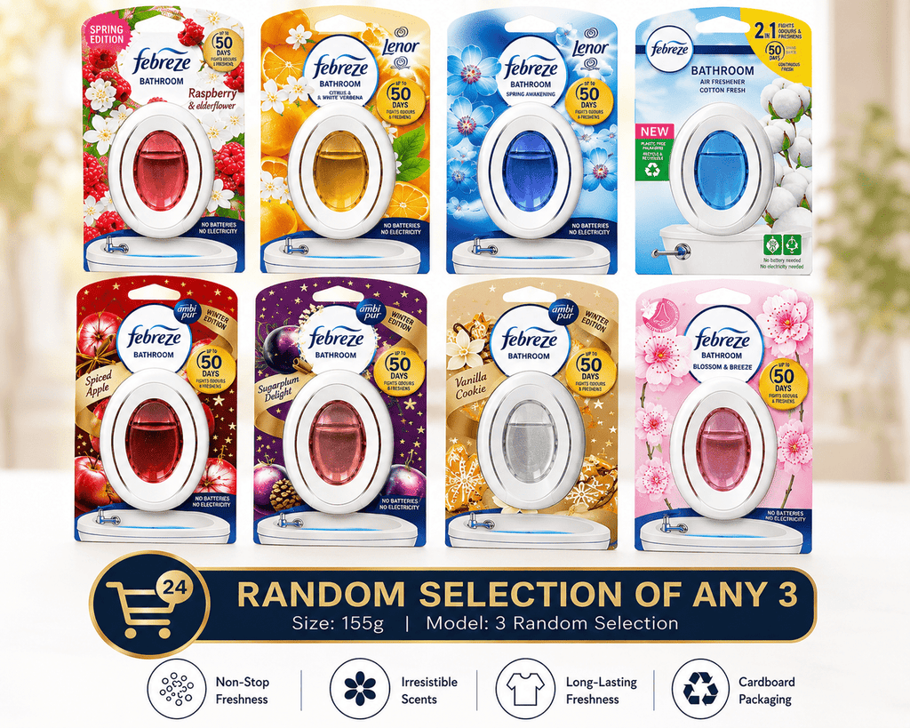 Air Freshener with Cotton, Random selection of Fresh Febreze Bathroom - product gallery image 4