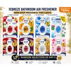Air Freshener with Cotton, Random selection of Fresh Febreze Bathroom