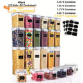 Air-tight Crisper with Lid with Plastic, 84pcs, 48/46/12/60/84pcs Air-tight Label Marker - 46pcs(23 Cans+23 Lids) Free Gift 2pcs(1 Can+1 Lid) option