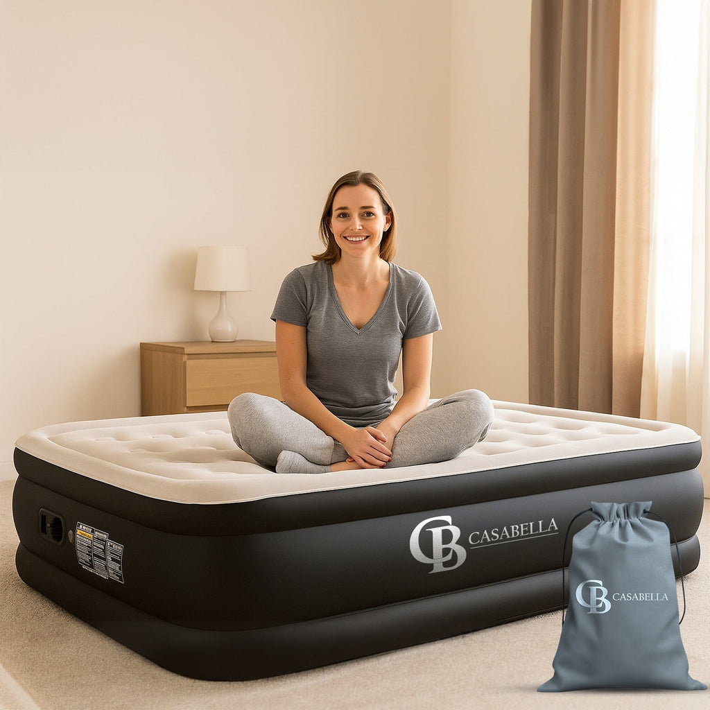 Airbed with Foldable, Waterproof, Casabella Built-In Electric Pump