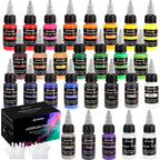 Airbrush Paint with 20ml, Acrylic, Water-Based Acrylic or Colours Thinner Bottles - 26 colors + 2 thinners option