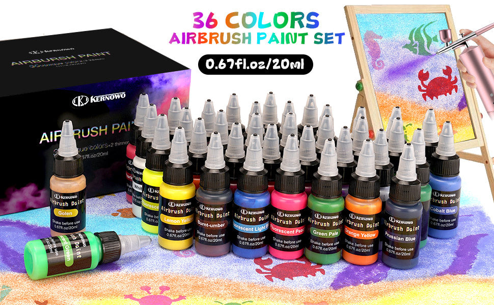 Airbrush Paint with 20ml, Acrylic, Water-Based Acrylic or Colours Thinner Bottles - product gallery image 10