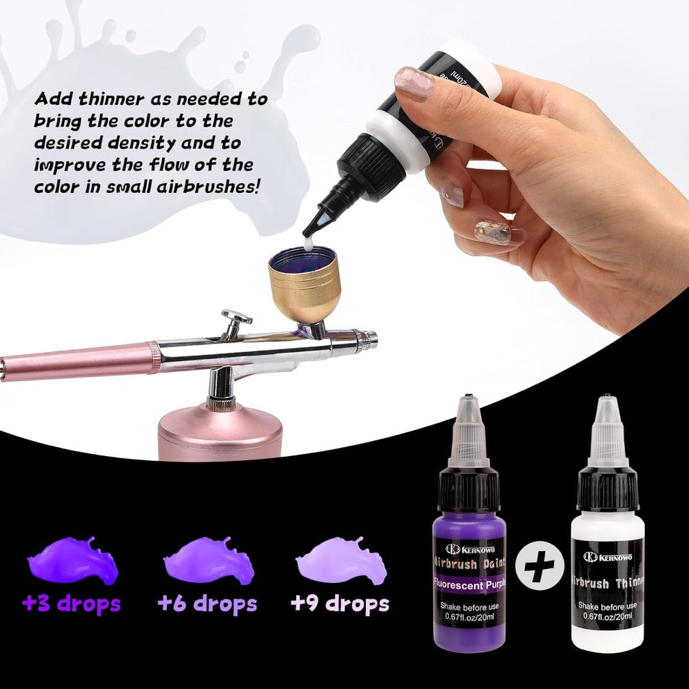 Airbrush Paint with 20ml, Acrylic, Water-Based Acrylic or Colours Thinner Bottles - product gallery image 2