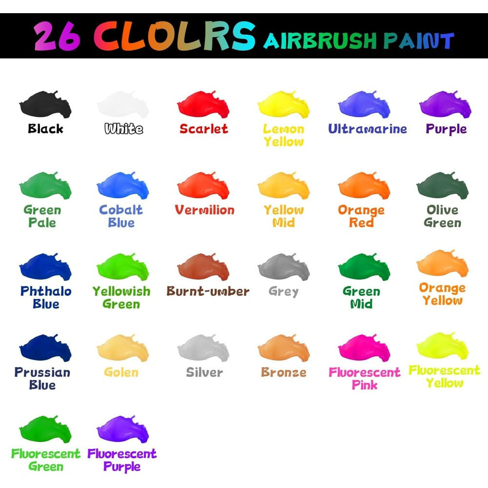 Airbrush Paint with 20ml, Acrylic, Water-Based Acrylic or Colours Thinner Bottles - product gallery image 9