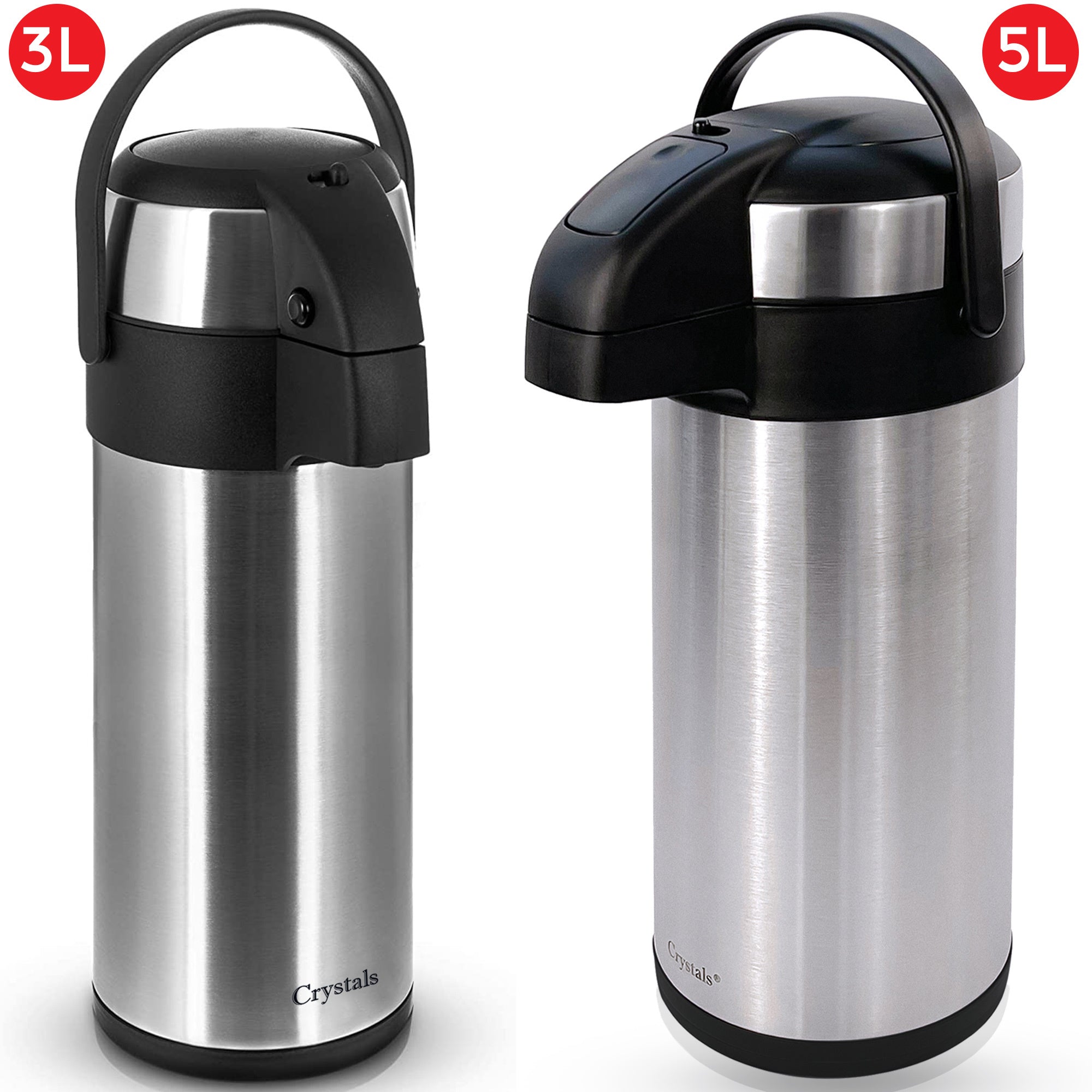 Airpot Flask with Stainless Steel, Crystals Stainless Steel Pump Action or - product gallery image 10