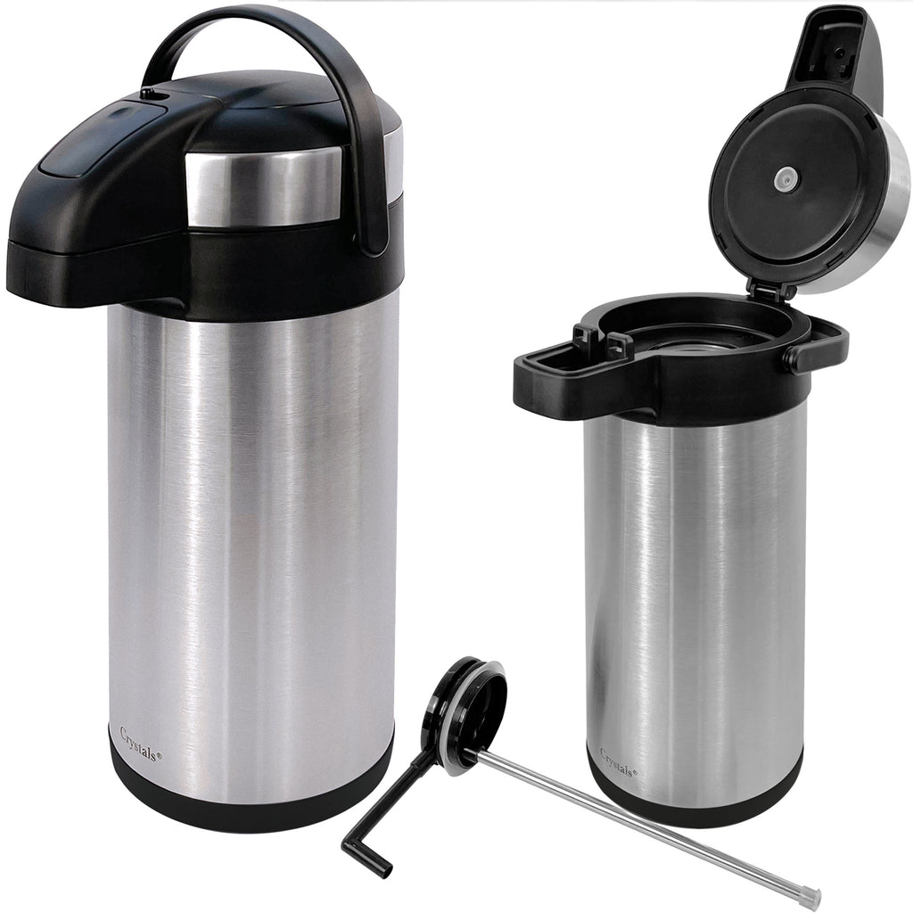 Airpot Flask with Stainless Steel, Crystals Stainless Steel Pump Action or - product gallery image 14