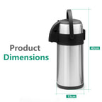 Airpot Flask with Stainless Steel, Crystals Stainless Steel Pump Action or - product gallery image 6