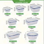 Airtight Food Container Set with 48 Pieces, Stackable Containers or Pieces - product gallery image 16