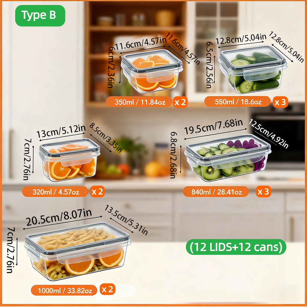 Airtight Food Container Set with 48 Pieces, Stackable Containers or Pieces - product gallery image 17