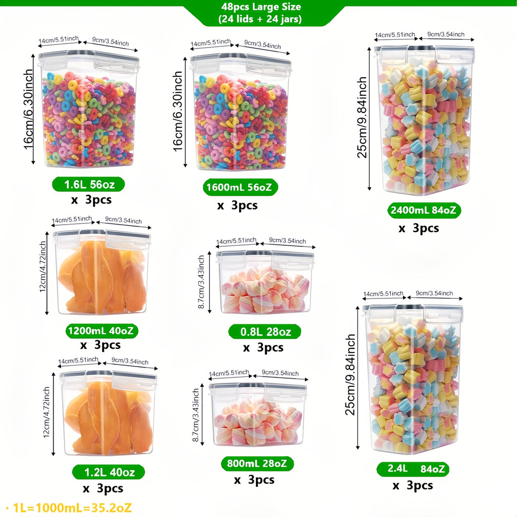 Airtight Food Container Set with 48 Pieces, Stackable Containers or Pieces - product gallery image 18