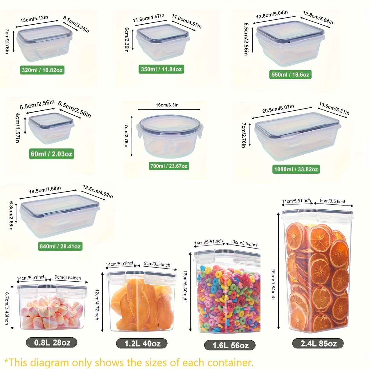 Airtight Food Container Set with 48 Pieces, Stackable Containers or Pieces - product gallery image 4
