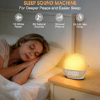 Alarm Clock with 2026 NEWEST, Sunrise White Noise Machine Soothing Sounds