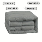 All Seasons Quilted Comforter Tog 4.5 10.5 with Microfibre - Tog 4.5-Grey, single(135cm*200cm) option