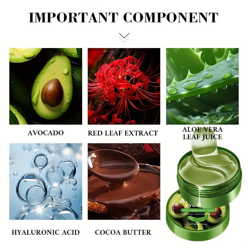 Aloe Vera+Avocado Eye Serum Cream with 60pcs, 80g for practical home use - product gallery image 5