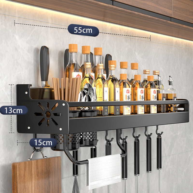 Aluminium Wall-Mounted Kitchen Storage with 1pcs for kitchens - product gallery image 2