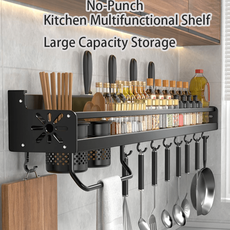 Aluminium Wall-Mounted Kitchen Storage with 1pcs for kitchens - product gallery image 5