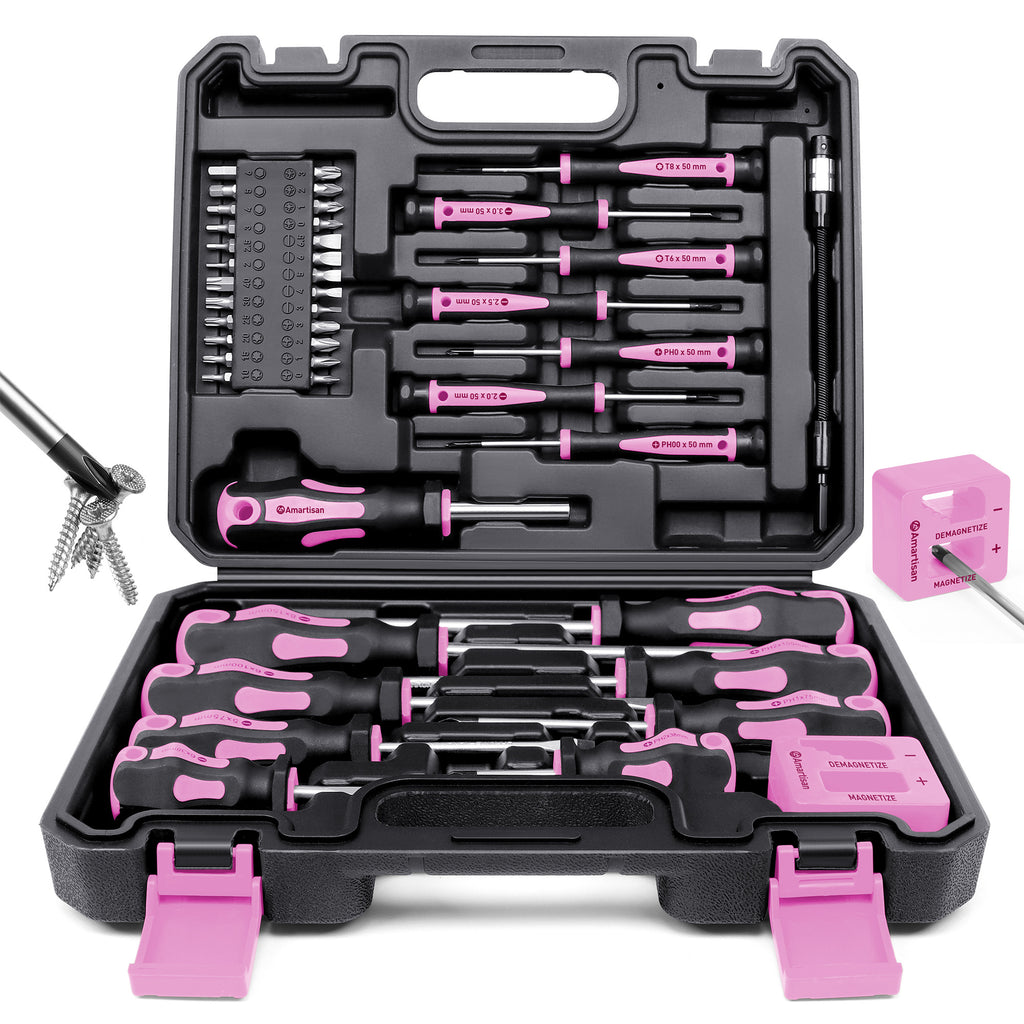 Amartisan 43pcs Magnetic Screwdriver Set with Case, Chrome Vanadium Steel, Includes - product gallery image 13