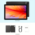 Android Tablet 10.1 Inch 12GB RAM 64GB ROM with Leather, 3GB+64GB - Black tablet with case, 3GB+64GB option