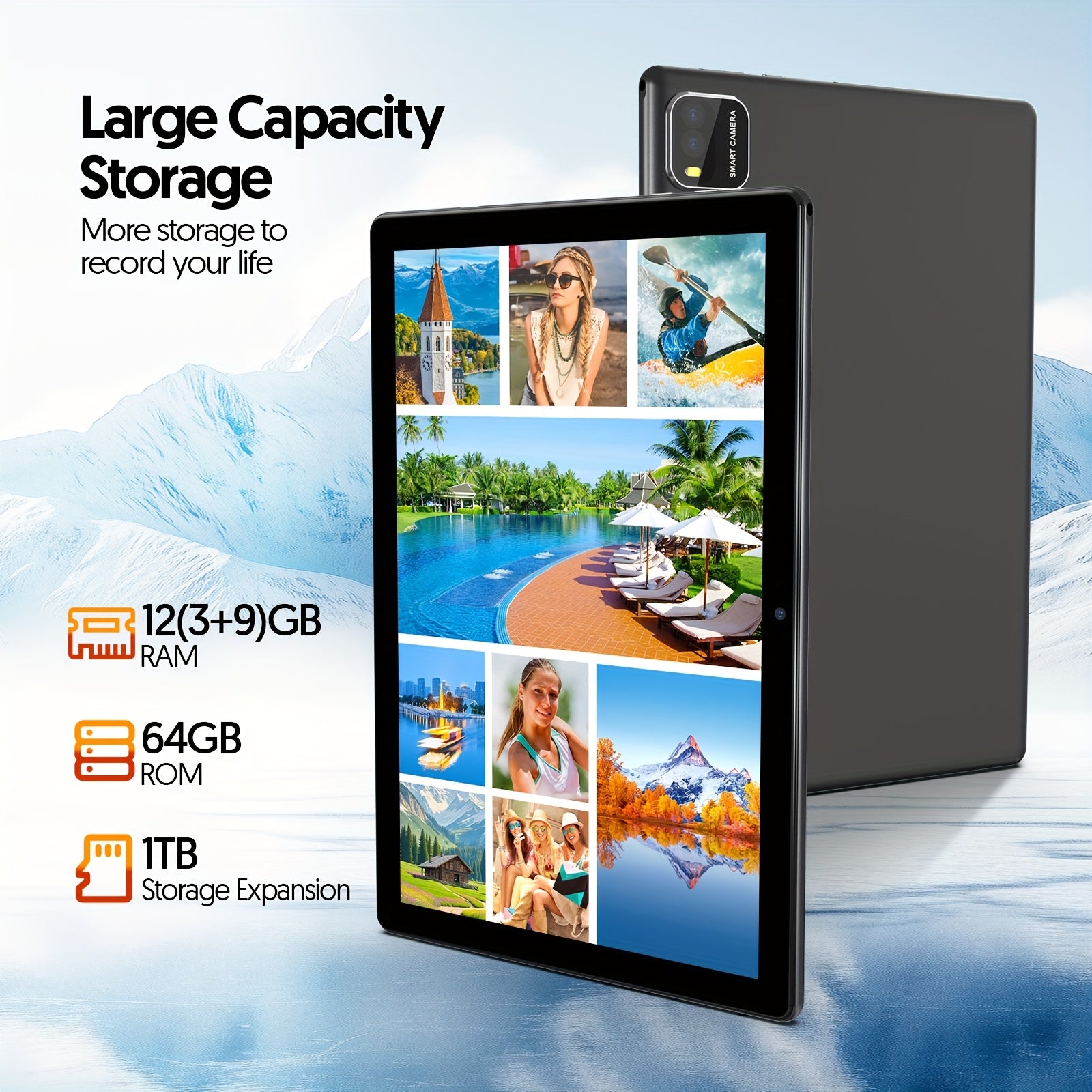 Android Tablet 10.1 Inch 12GB RAM 64GB ROM with Leather, 3GB+64GB - product gallery image 5