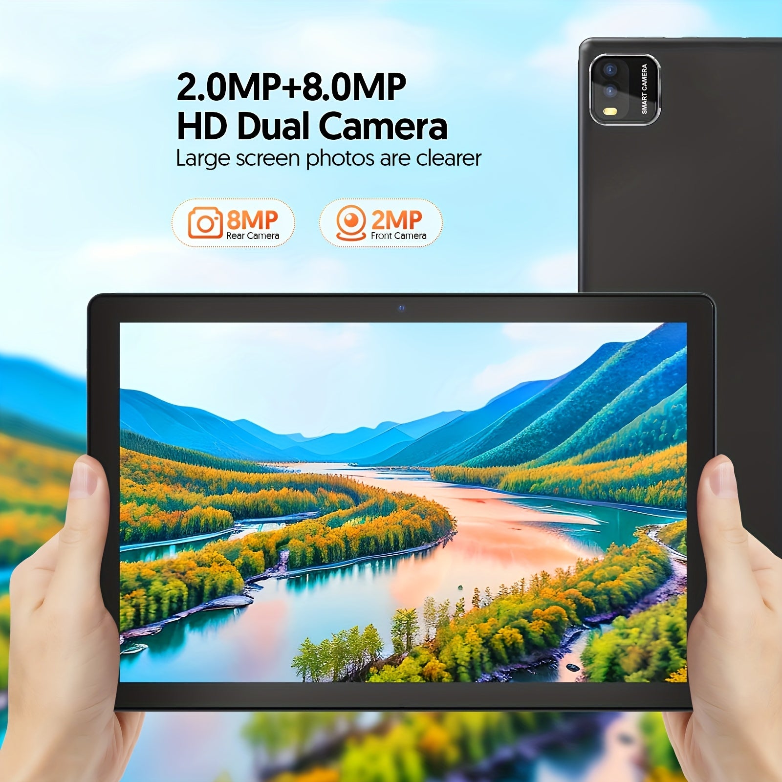 Android Tablet 10.1 Inch 12GB RAM 64GB ROM with Wireless, Leather - product gallery image 4