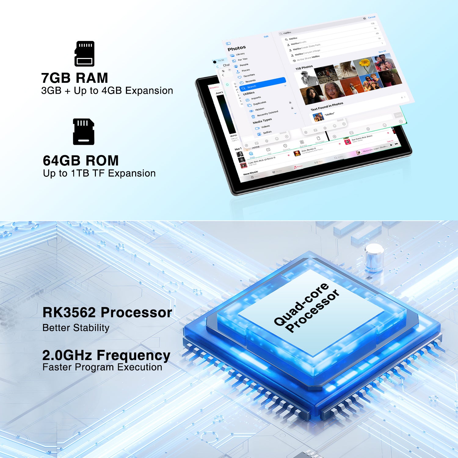 Android Tablet DOOGEE U9 10.1 Inch 7GB RAM with Wireless, Lockable - product gallery image 5