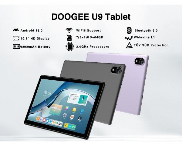 Android Tablet DOOGEE U9 10.1 Inch 7GB RAM with Wireless, Lockable - product gallery image 7