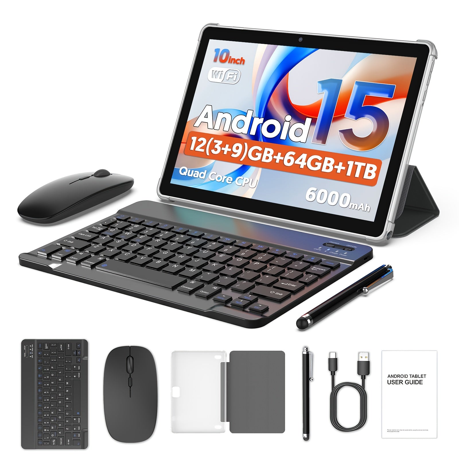 Android Tablet Inch 12GB RAM 64GB ROM 1TB with 3GB+64GB