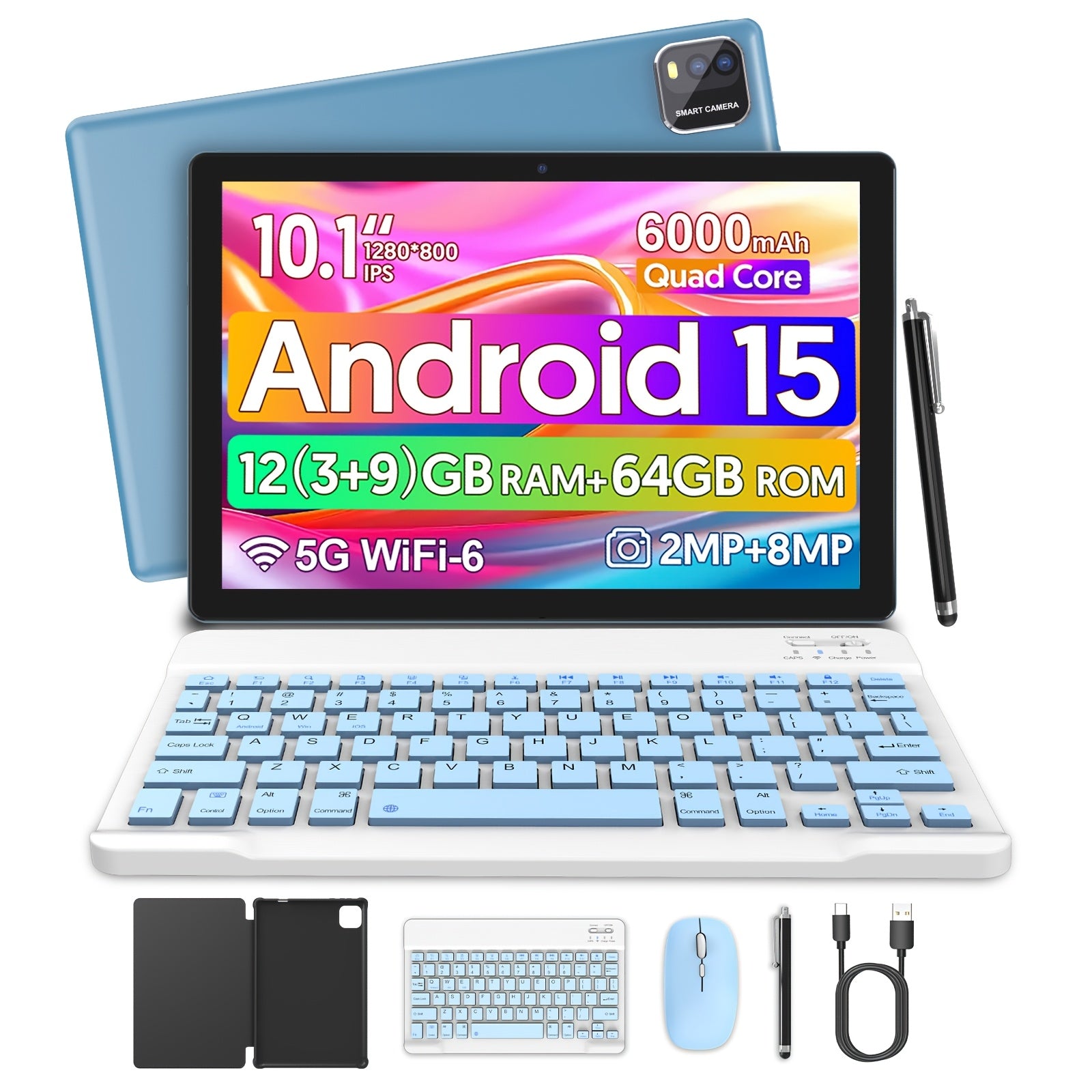 Android Tablet Inch 12GB RAM 64GB ROM 1TB with Wireless