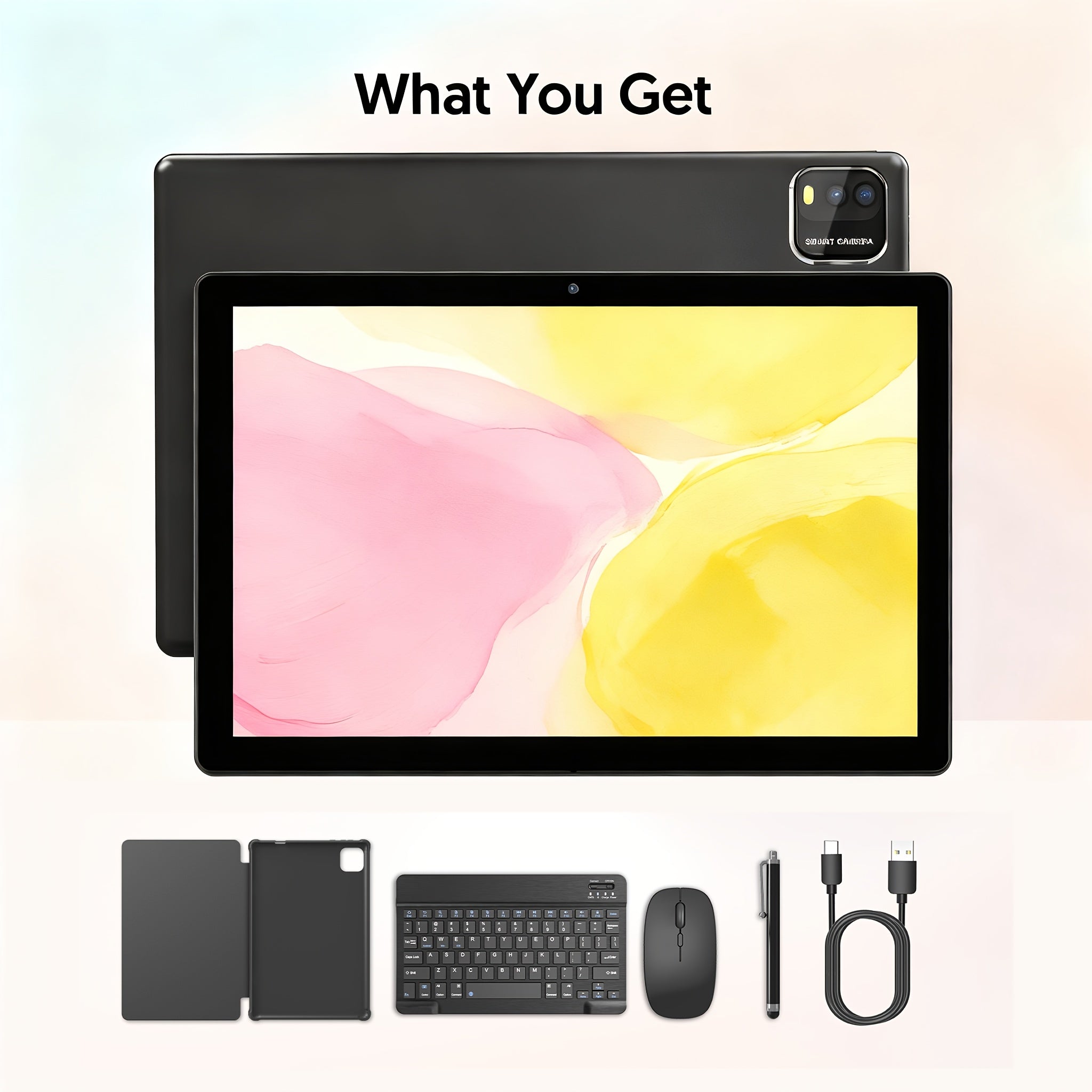 Android Tablet Inch 12GB RAM 64GB ROM 1TB with Wireless, Leather - 10" tablet & keyboard option
