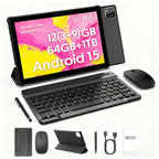 Android Tablet Inch 12GB RAM 64GB ROM 1TB with Wireless, Leather