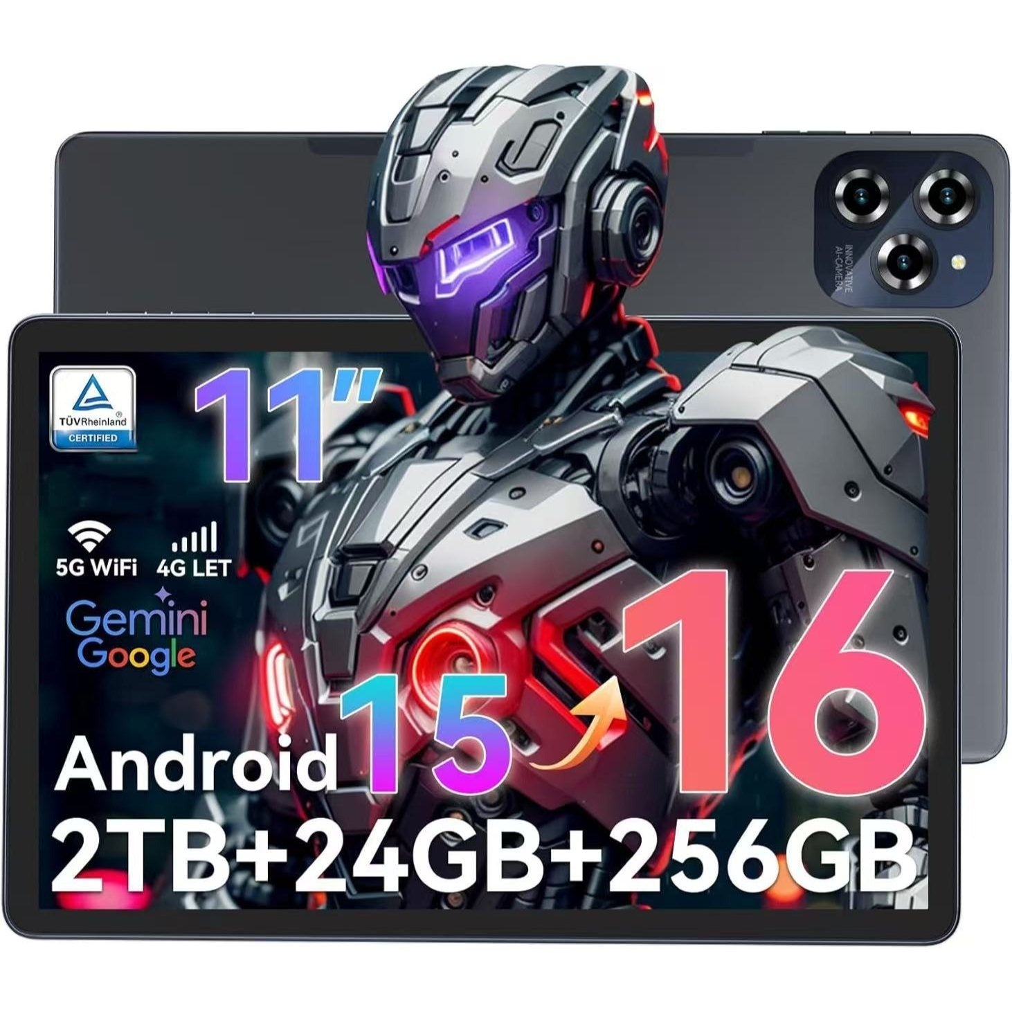 Android Tablet Inch AI 24GB RAM 256GB ROM with 8GB+256GB