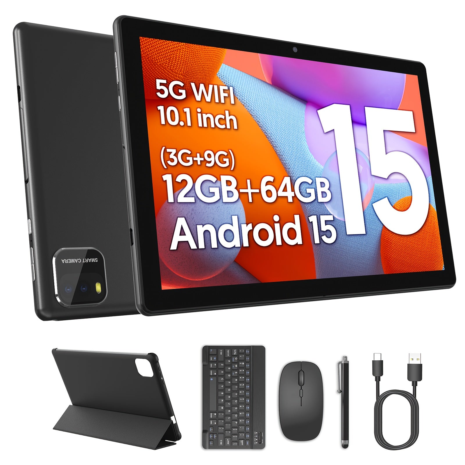 Android Tablet Inch WiFi 12GB RAM 64GB ROM with Wireless, 5G