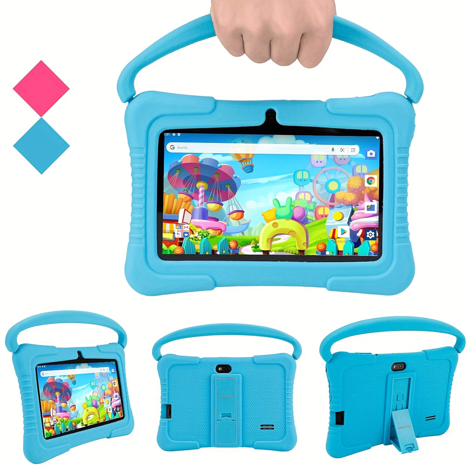 Android Tablet Kids Inch 1GB RAM 16GB Storage with Silicone - Light Blue option