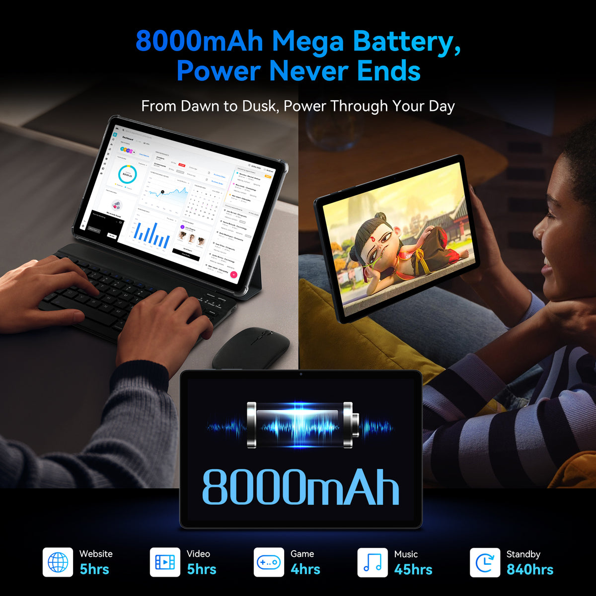 Android Tablet TABWEE T90 Gaming Inch 24GB RAM with 128GB, 8GB+128GB - product gallery image 7