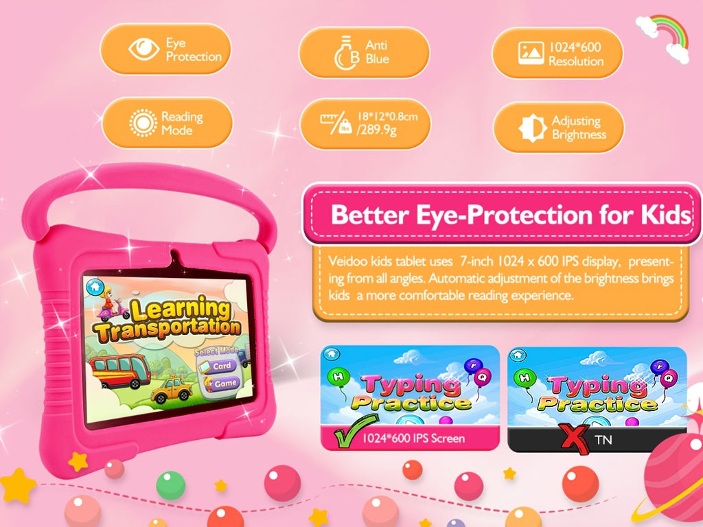 Android Tablet Veidoo Inch Kids 2GB RAM 32GB with Silicone, 2GB+32GB - product gallery image 16