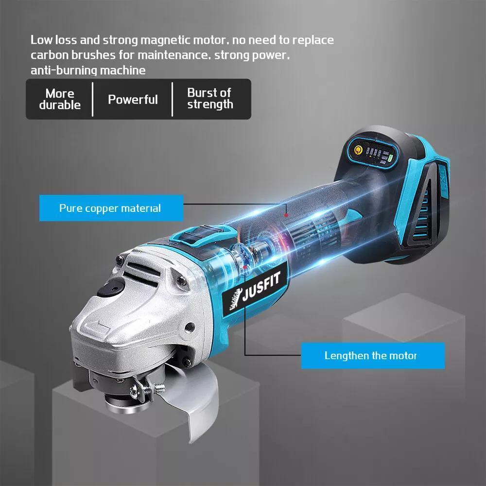 Angle Grinder with Wireless, Wheels, 125mm, Metal for gardens and patios - product gallery image 11