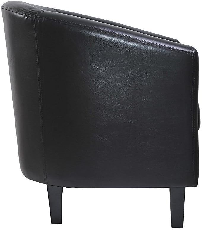 Armchair with Leather, PU Leather Tub Chair Upholstered Club - product gallery image 10