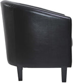 Armchair with Leather, PU Leather Tub Chair Upholstered Club - product gallery image 10