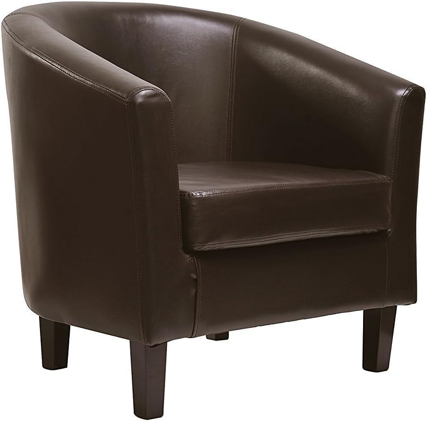 Armchair with Leather, PU Leather Tub Chair Upholstered Club - product gallery image 11