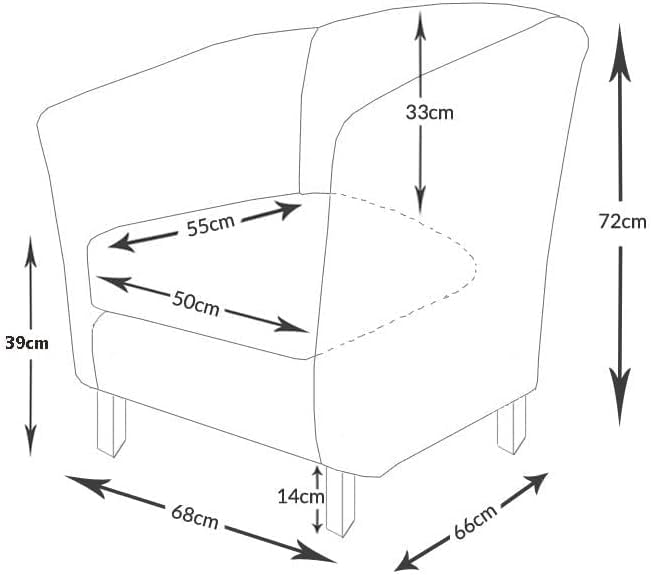Armchair with Leather, PU Leather Tub Chair Upholstered Club - product gallery image 14