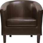 Armchair with Leather, PU Leather Tub Chair Upholstered Club - product gallery image 5