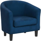 Armchair with Wood, Velvet Tub Chair Upholstered Club Chair - product gallery image 10